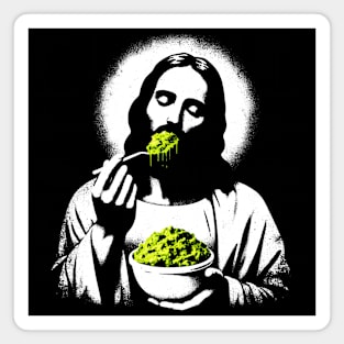 Jesus Christ Eating Guacamole Avocado Magnet